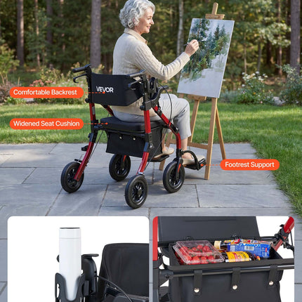 Vaikštynė-vežimėlis VEVOR HFK-9269KD-1, 136 kg keliamoji galia