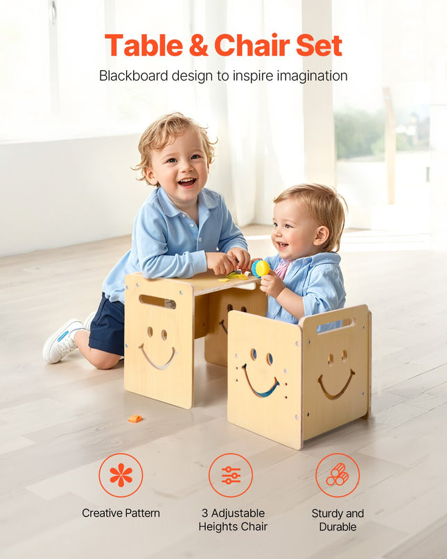 Montessori baldų komplektas VEVOR SYD01, su piešimo lenta