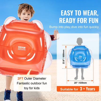 Pripučiami bamperio kamuoliai VEVOR 86001, 0,6 m skersmens