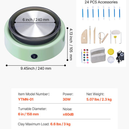 Miniatiūrinės žiedimo staklės VEVOR YTMN-01, 158 mm diskas