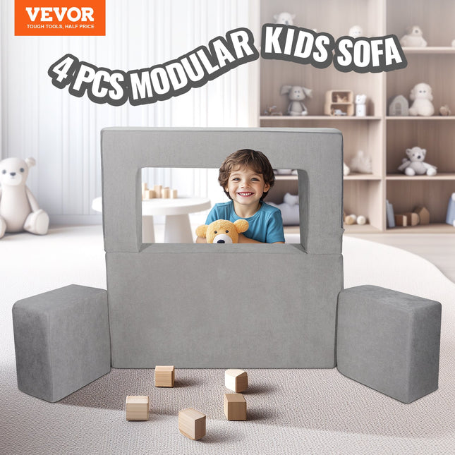 Modulinė vaikiška sofa VEVOR ETDST005, 4 dalių rinkinys