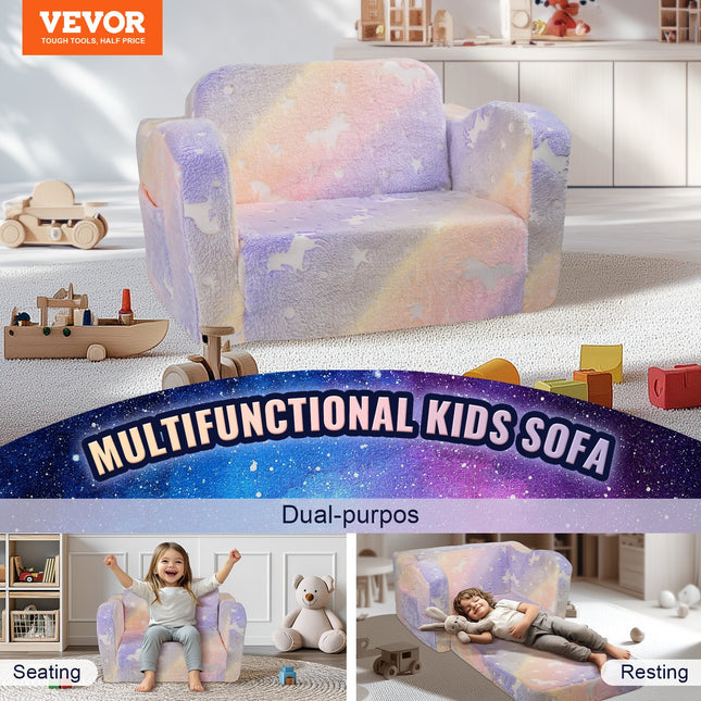 Vaikiška sofa-lova VEVOR ETZDD-02, 2-in-1 transformuojama