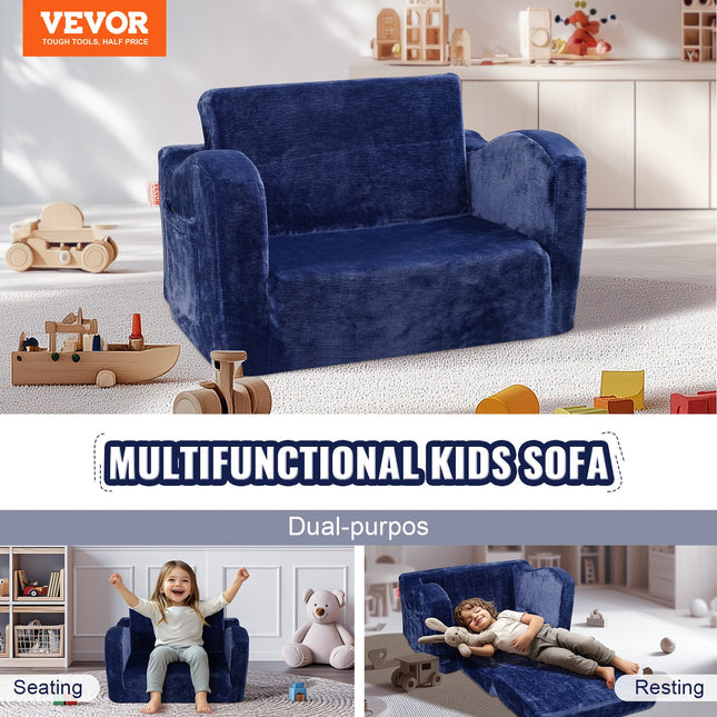 Vaikiška sofa-lova VEVOR FL-XY-2, 2-in-1 išskleidžiama