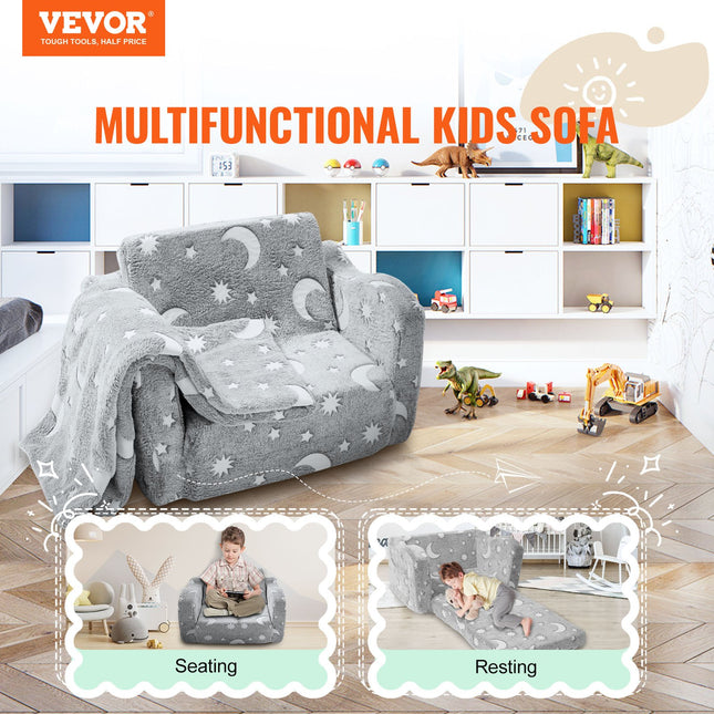 Sulankstoma vaikiška sofa VEVOR ETZDD-01, šviečianti tamsoje