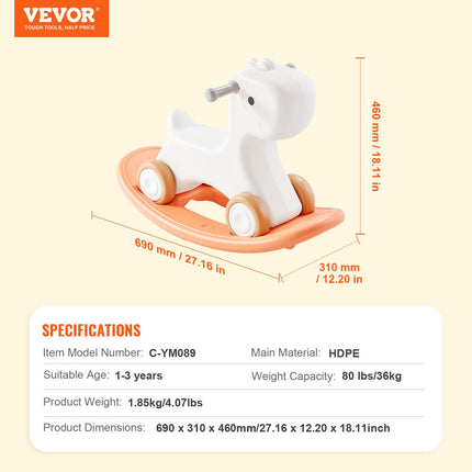 Supamas arkliukas VEVOR C-YM089, 3-in-1 funkcija