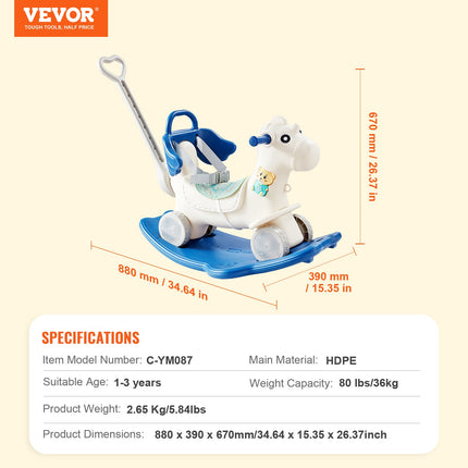 Supamas arkliukas VEVOR C-YM087, 4-in-1 dizainas