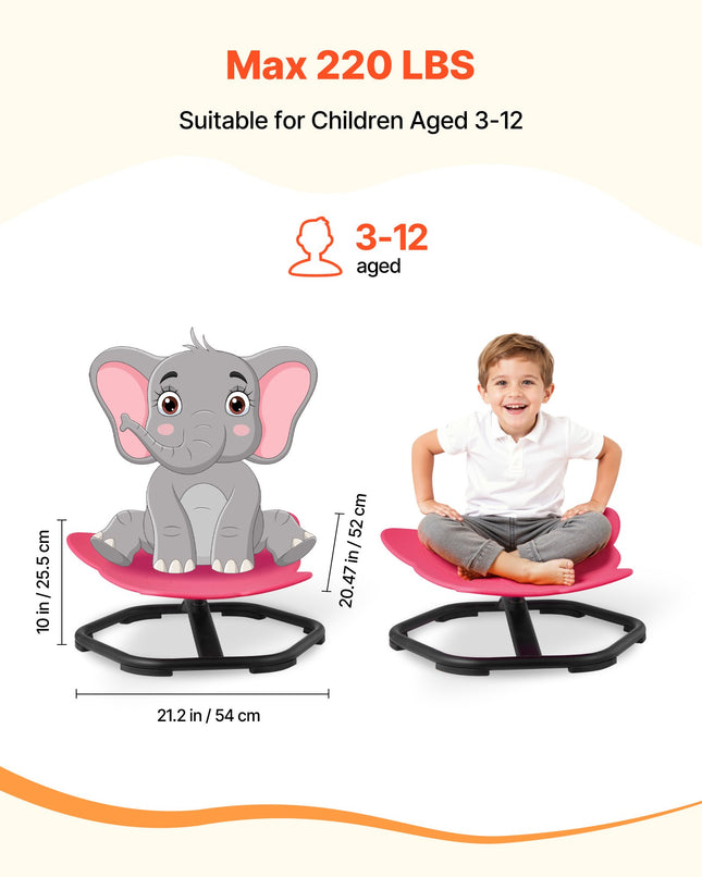 Sensorinė besisukanti kėdė vaikams VEVOR LY-8303, 100 kg keliamoji galia