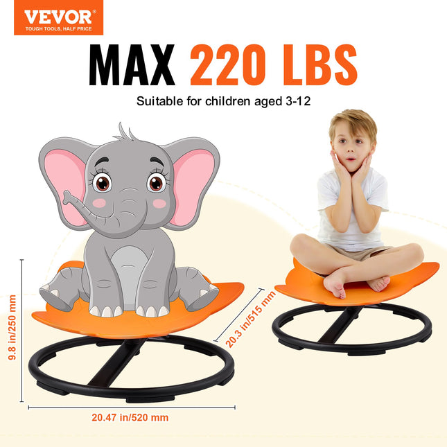 Vaikiška besisukanti kėdė VEVOR LY-8303 Elephant, 100 kg keliamoji galia