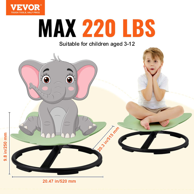 Sensorinė supamoji kėdė vaikams VEVOR Elephant, 100 kg apkrova