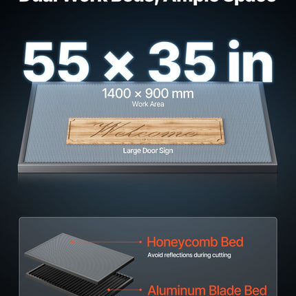 CO2 lazerinės graviravimo ir pjovimo staklės VEVOR SH-1490, 130W