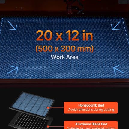 CO2 lazerinis graviravimo ir pjovimo staklės VEVOR SH-350, 50W