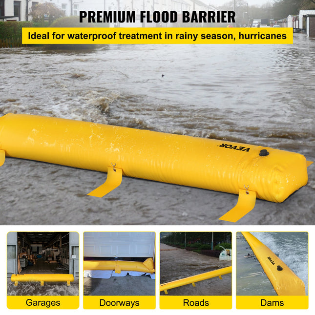 Apsauginis barjeras nuo potvynių VEVOR Flood Barrier 24 ft x 20 in, 7,32 m ilgio