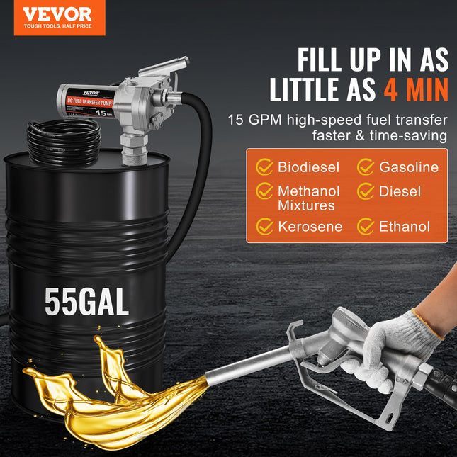 Kuro perpylimo siurblys VEVOR KEX-15, 57 l/min