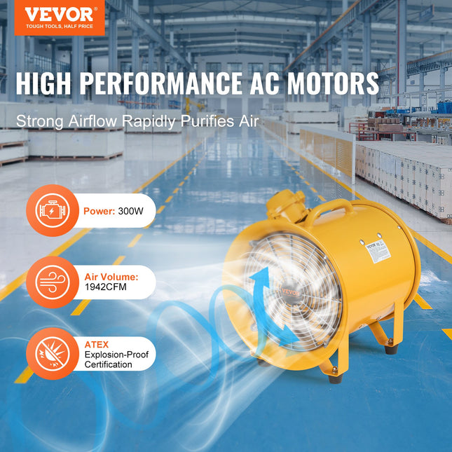 Pramoninis ventiliatorius VEVOR BTF-25/10", 350W