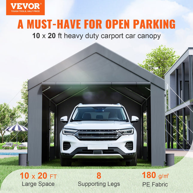 Automobilių stoginė VEVOR 3,1 x 6,1 m, su nuimamomis sienelėmis
