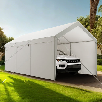 Automobilio stoginė VEVOR SXYJSCK-FBS10X20FT-W, 3 x 6 m