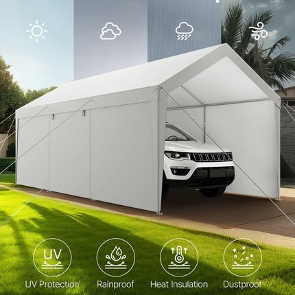 Automobilio palapinė-stoginė VEVOR SXYJSCK-FBS12X20FT-W, 3,65 x 6,09 m