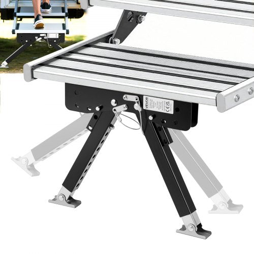 Namelio ant ratų laiptelio stabilizatorius VEVOR YC25004, reguliuojamas aukštis 76,2–381 mm