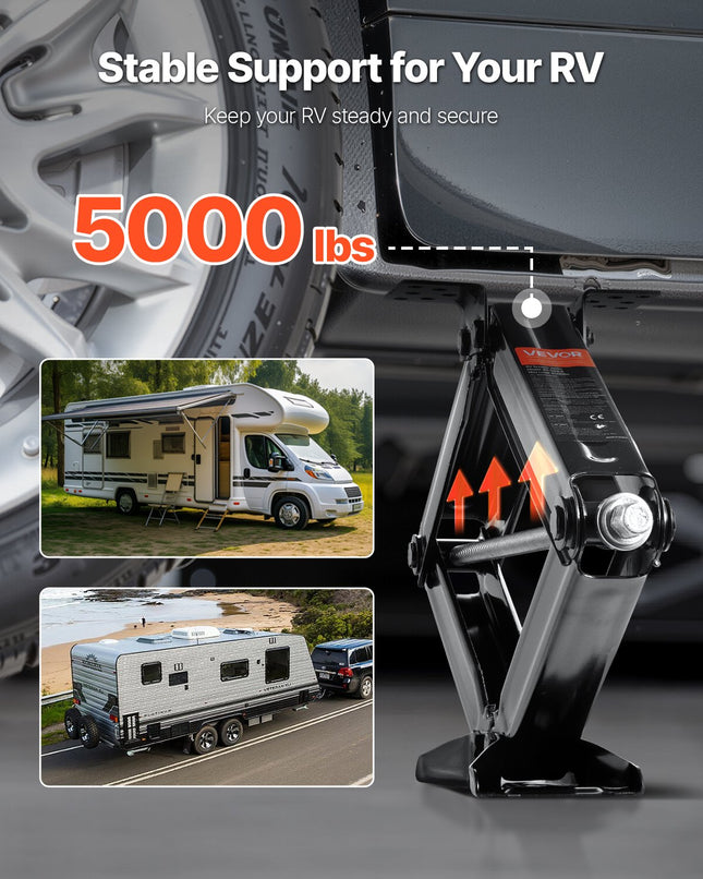 RV žirkliniai keltuvai-stabilizatoriai VEVOR ST-120L, 2268 kg keliamoji galia
