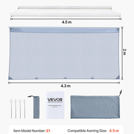 Tentas nuo saulės kemperio markizei VEVOR E1, 2 x 4,3 m