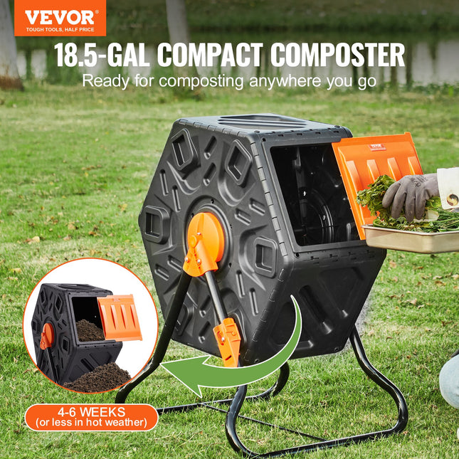 Kompostavimo dėžė VEVOR XDB-436B1, 70 l