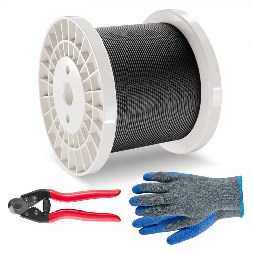 Plieninis trosas VEVOR S1/8-500, 152,4 m ilgio