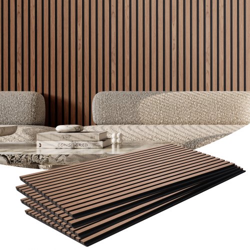 Akustinės medžio tašelių sienų panelės VEVOR LYW8292C1206, 60x120 cm