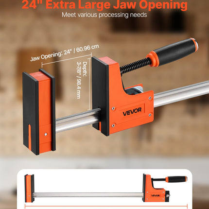 Lygiagrečių spaustuvų rinkinys VEVOR F1500-24-2P, 60,96 cm
