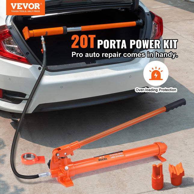 Hidraulinis kėbulo lyginimo rinkinys VEVOR 20 Ton Porta Power, 20 t galia