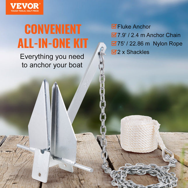 Danforth tipo inkaras VEVOR AN08A-4.0kg-YM(AS), 4 kg