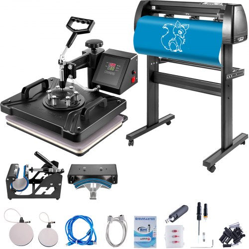 Termopresas ir vinilo pjoviklis VEVOR 5-in-1, 38x29 cm ir 870 mm