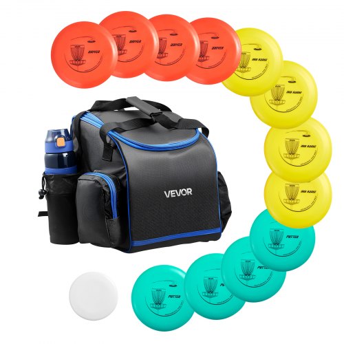 Diskgolfo rinkinys VEVOR JY005-S70003, 12 vnt. diskų su krepšiu