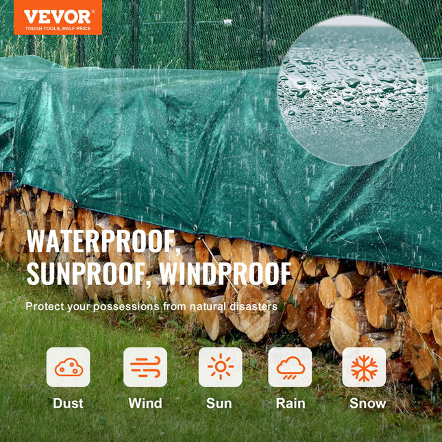 Neperšlampamas tentas VEVOR PVC, 5 x 9 m