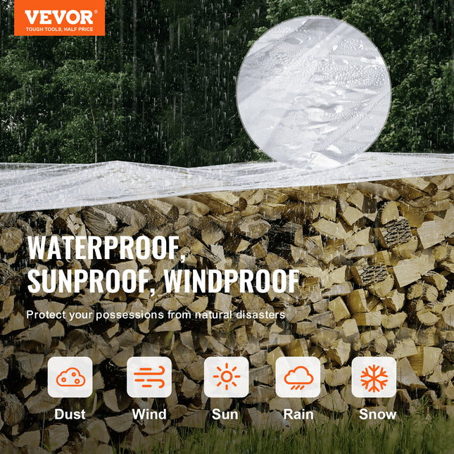 Skaidrus vinilo tentas VEVOR, 3 x 4 m