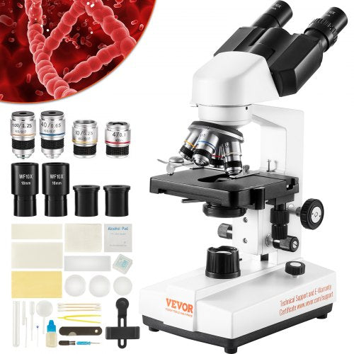 Binokulinis laboratorinis mikroskopas VEVOR XSP-36, 40X-2500X didinimas