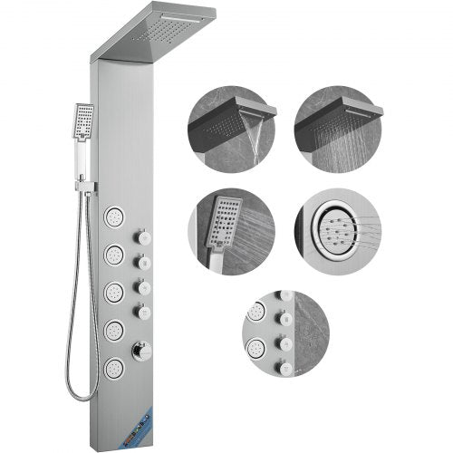 Dušo panelė VEVOR 8015FL, 4 funkcijos