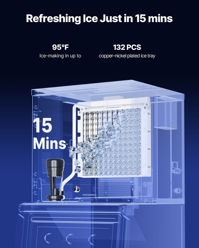 Pramoninis ledo generatorius VEVOR SKF-300BLS, 136 kg/24 val.