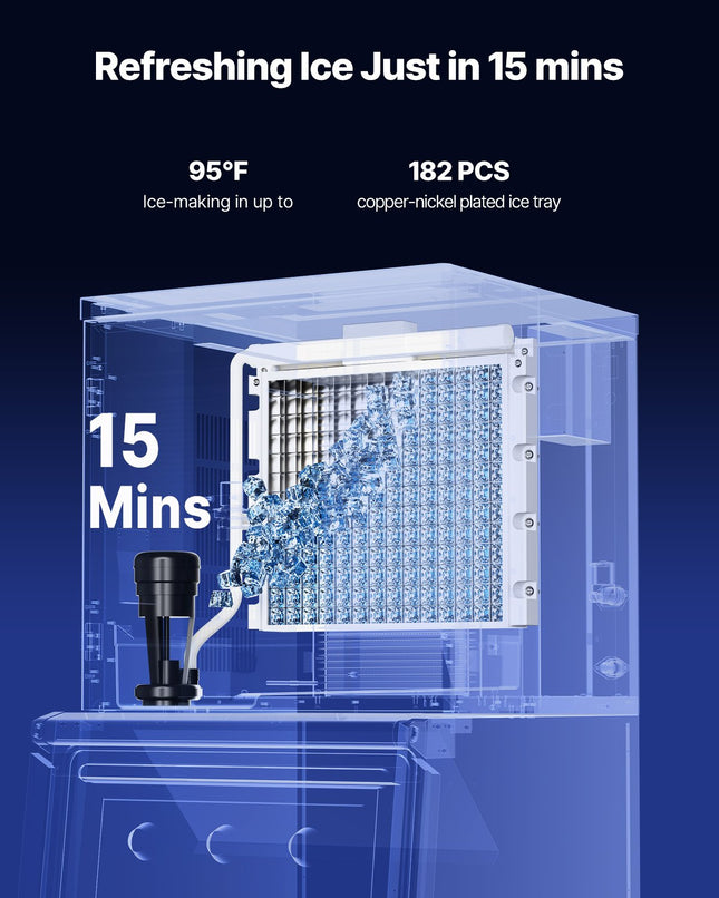 Pramoninis ledo generatorius VEVOR SKF-500BLS, 226 kg/24 val.