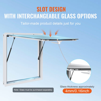 Prekybinis langas VEVOR ptfwck 36"x36", 91,4 x 91,4 cm