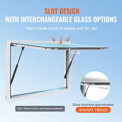 Prekybinis langas VEVOR ptfwck 48"x36", 1220x915 mm
