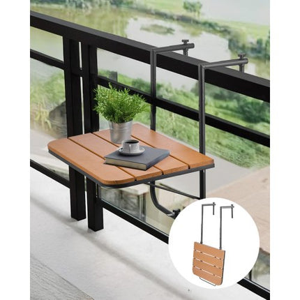 Pakabinamas balkono staliukas VEVOR DL-BC01A, 60x40 cm