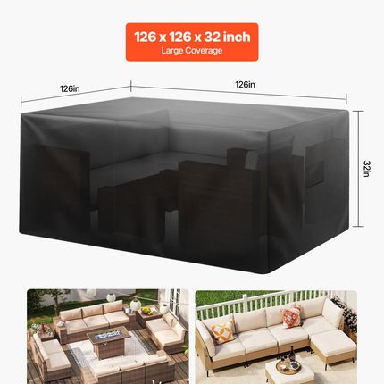 Lauko baldų uždangalas VEVOR J-24V8, 320x320x81 cm