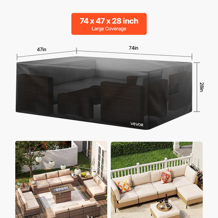 Lauko baldų uždangalas VEVOR J-24V2, 188 x 120 x 71 cm