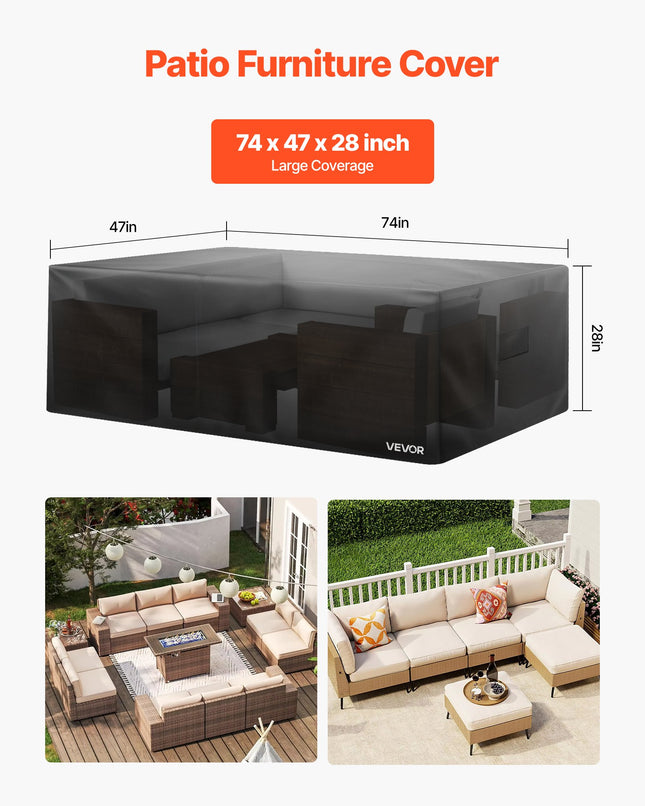 Lauko baldų uždangalas VEVOR J-24V2, 188 x 120 x 71 cm