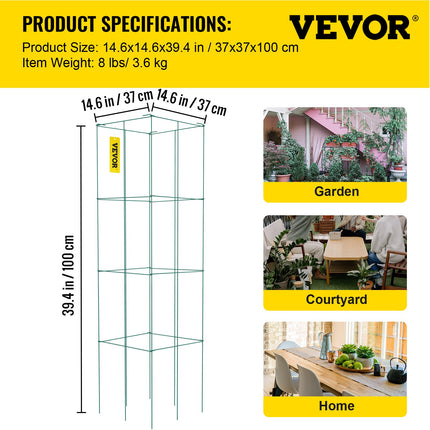 Atramos pomidorams VEVOR VV-KZDFQJ14.6X39LS3Z, 100 cm aukščio, 3 vnt.