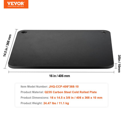 Picos kepimo plienas VEVOR JHQ-CCP-406*368-10, 10 mm storio