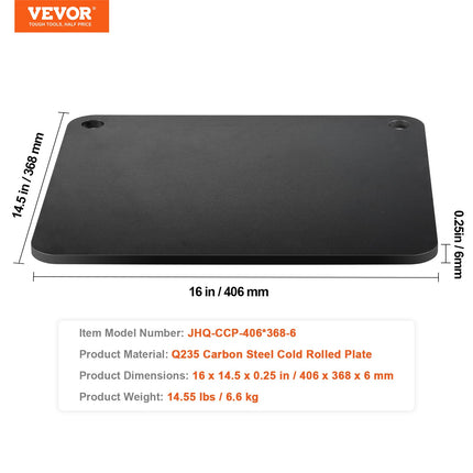 Picos kepimo plienas VEVOR JHQ-CCP-406*368-6, 6 mm storio