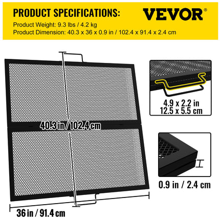 Laužavietės kepimo grotelės VEVOR VV-RFPGG-W3636, 91,4 cm