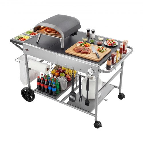 Lauko kepsninės vežimėlis VEVOR WER-V3, 925 x 595 mm stalviršis
