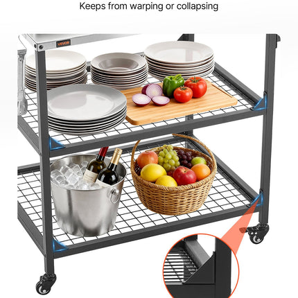 Lauko kepsninės vežimėlis VEVOR WER-V4, 800 x 610 mm